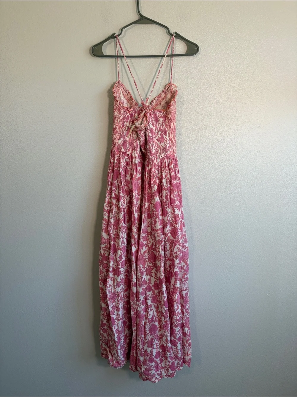 Free People Sweet Nothings Midi / Maxi Dress in Pink Floral - L